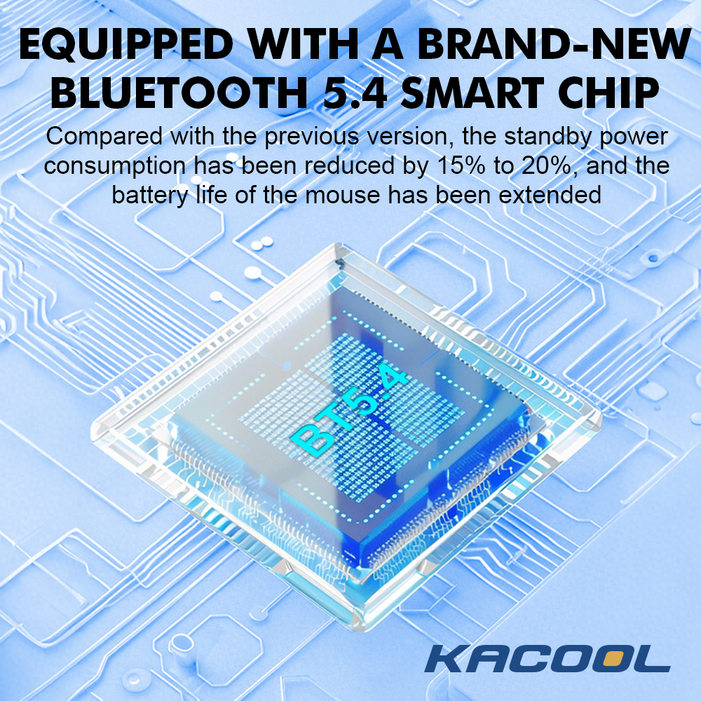 Kacool X3 Mouse Dual Mode Wireless Bluetooth 5.0-2.4GHz Rechargeable 3 ...