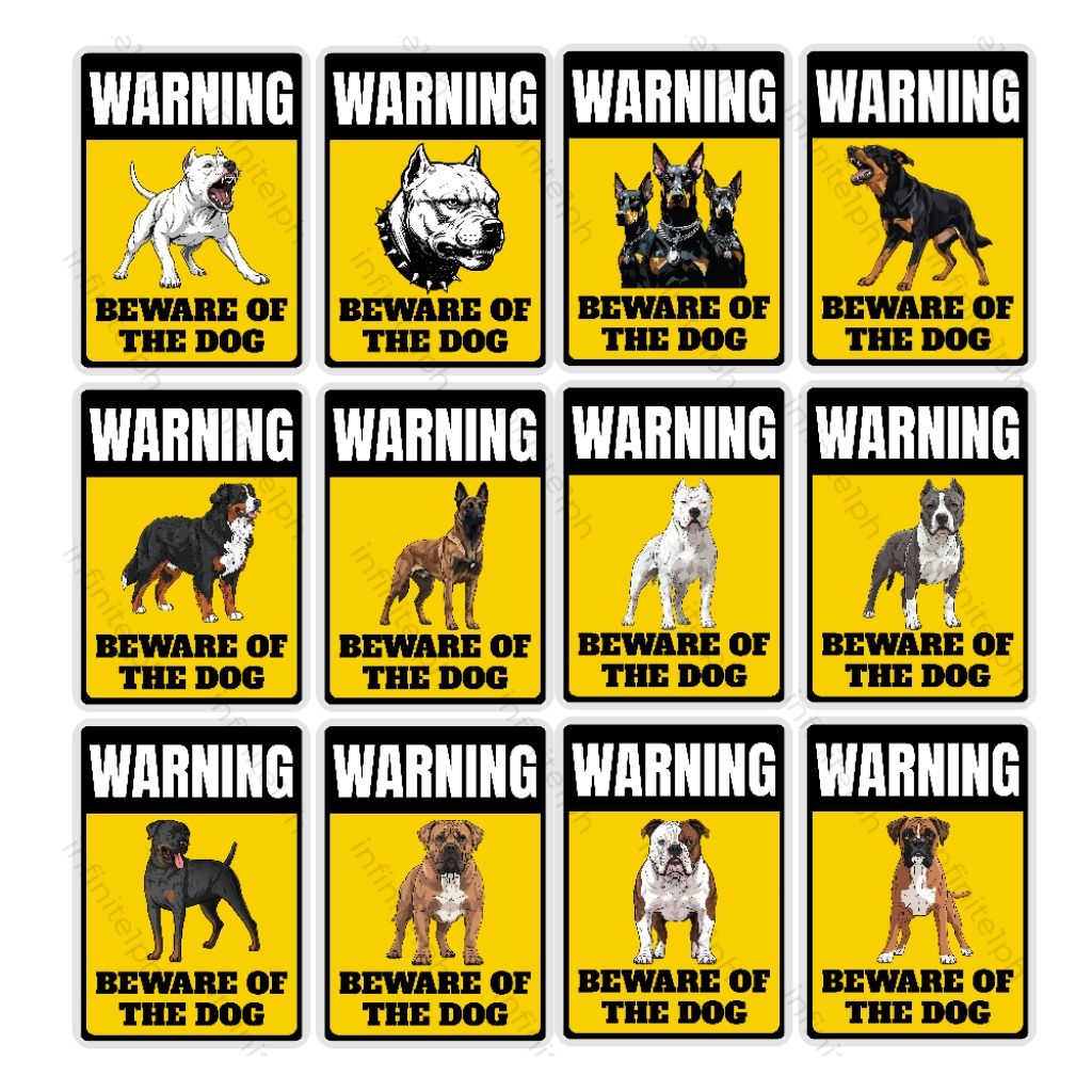 Beware Of Dog - Laminated Signage A4 Size | Shopee Philippines