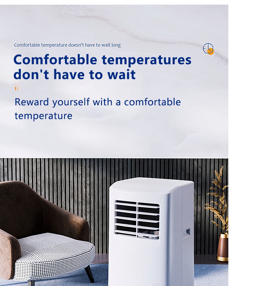 LENODI Wireless remote control portable mobile small air conditioner ...