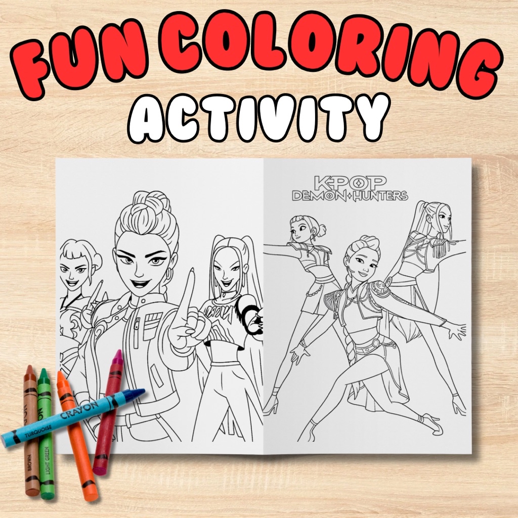 HUNTRIX KPOP DEMON HUNTERS COLOR BOOK BY SACHIKO PRINTS | Shopee ...