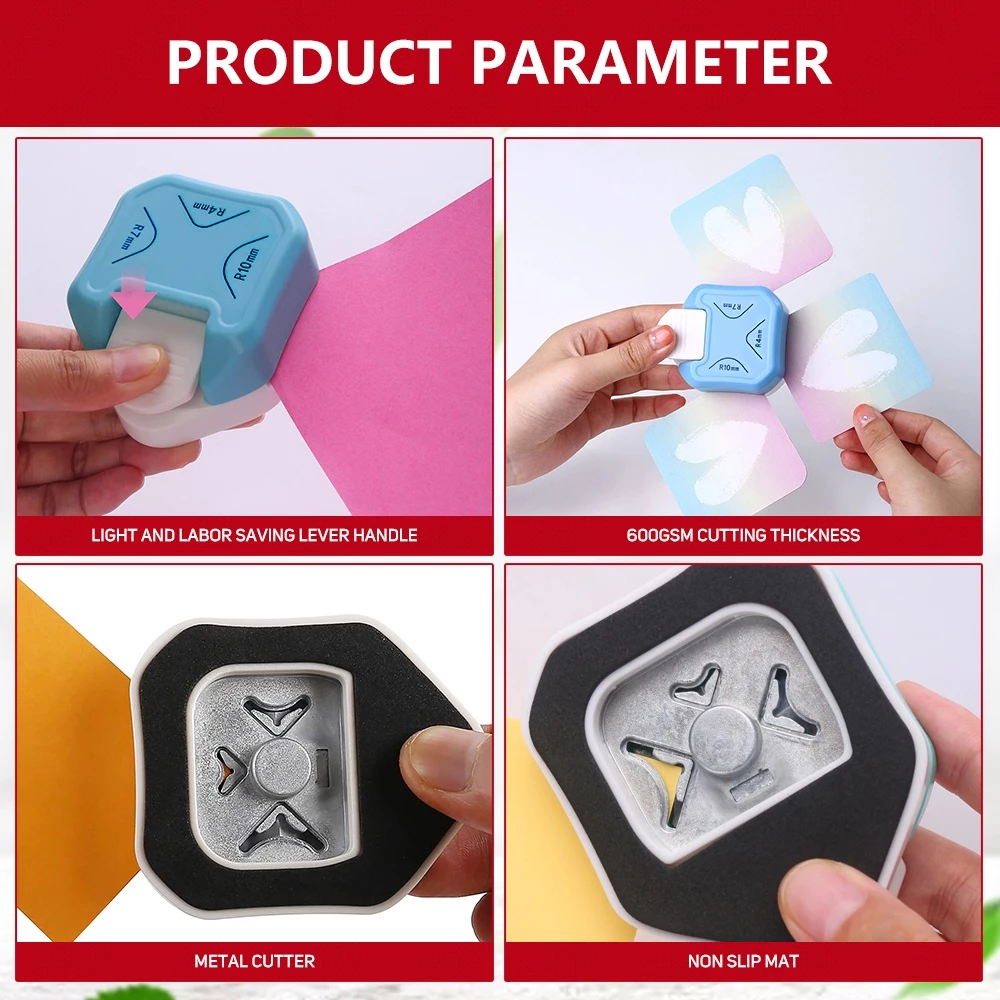 3 In 1 Corner Rounder Punch Paper Cutter Card Making for Photo Cards ...