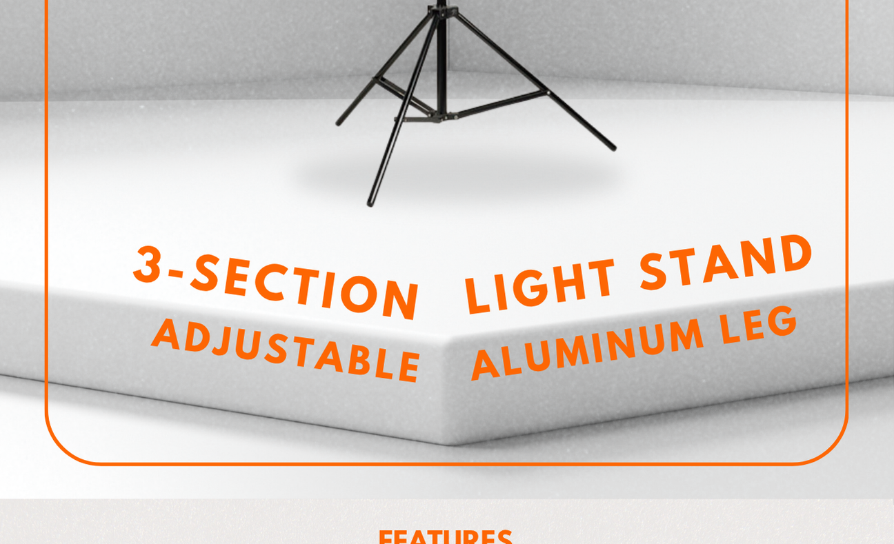 Godox 302 / 303 / 304 3-Section Aluminum Studio Light Stand 260CM ...
