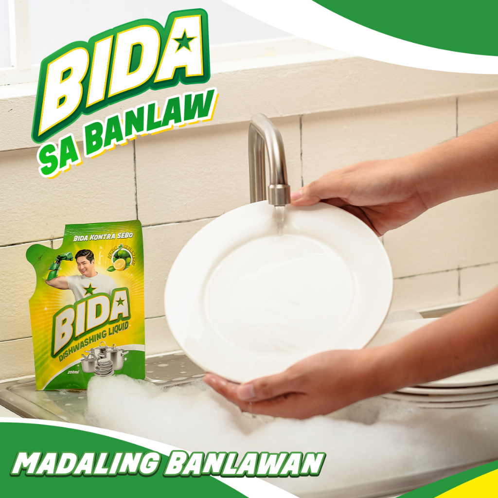 BIDA Dishwashing Liquid Kontra Sebo Antibacterial Fresh Lemon Kalamansi ...