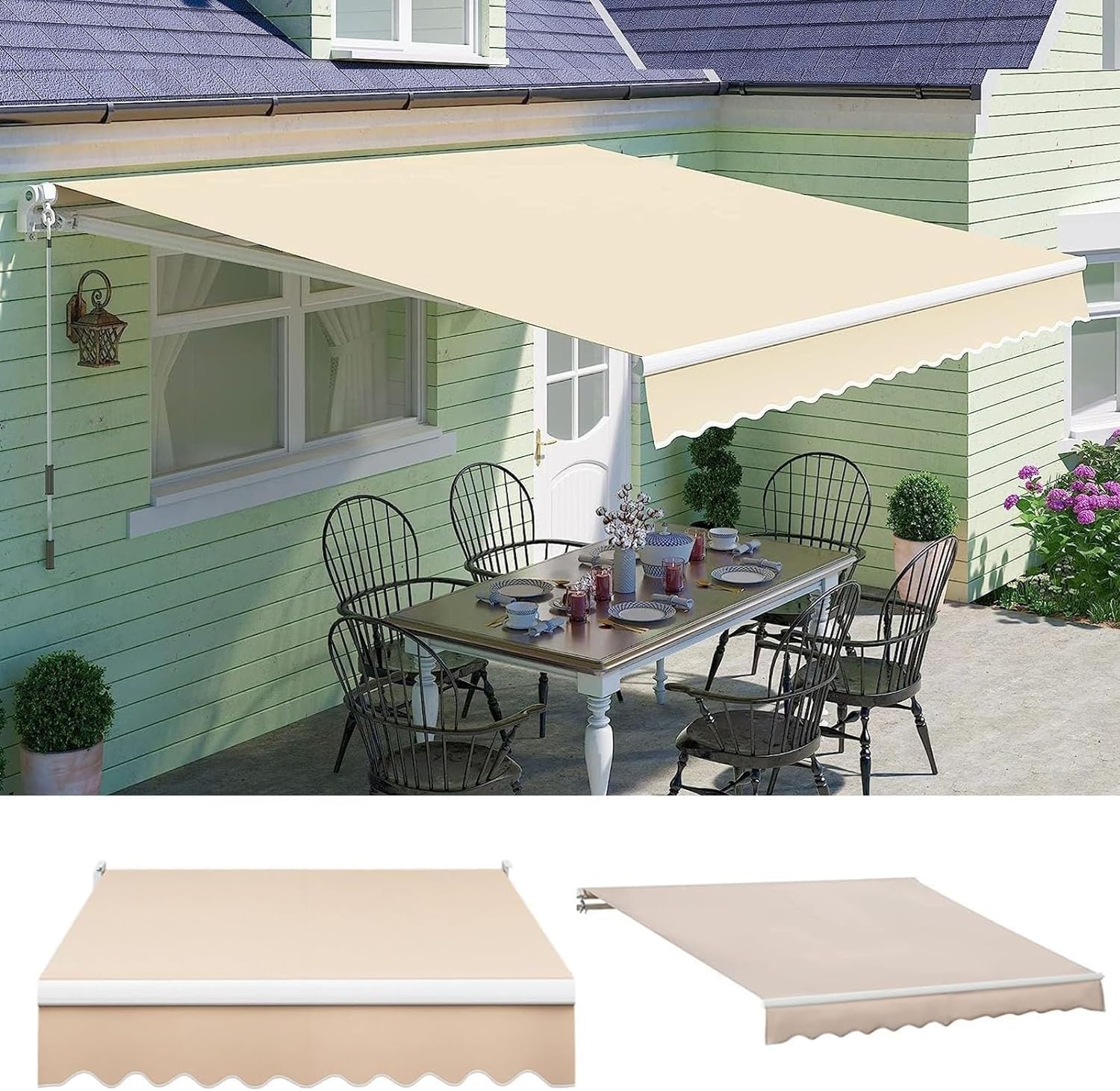 【Installation video attached】Retractable Awning Roof For Outdoor ...
