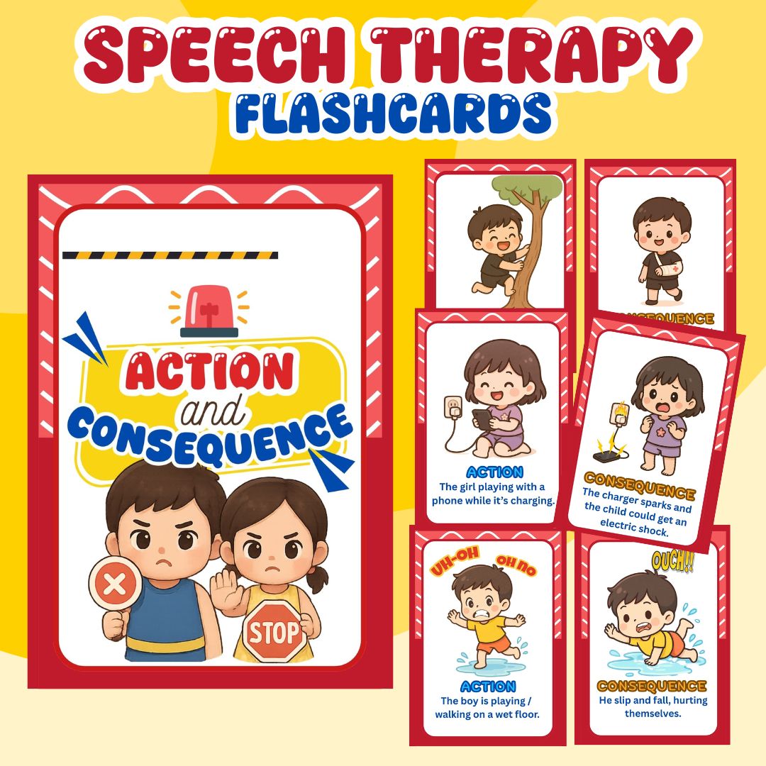 Action & Consequence Visual Flashcards – Safety & First Aid Learning ...