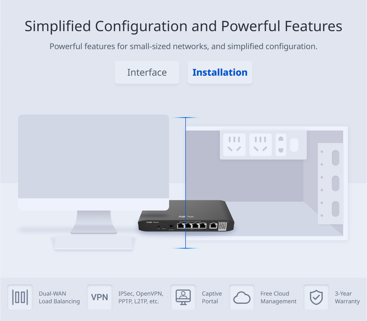 Ruijie | Reyee RG-EG105G-P V3 / RG-EG105G V3 Cloud Managed Load Balance ...