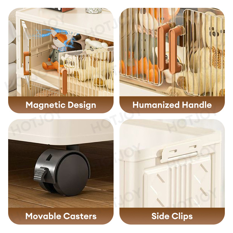 HOTJOY Folding Storage Bedroom Drawer Cabinet With Wheels Durabox ...