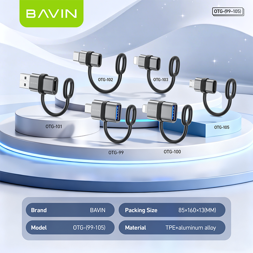 BAVIN O99 OTG USB 3.0 to Type-C Adapter Fast 480 Mbps Transfer Plug ...