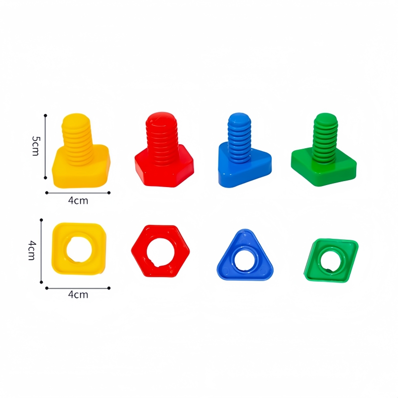 8pcs/16pcs Children Screw Building Blocks Toys Plastic Insert Blocks ...