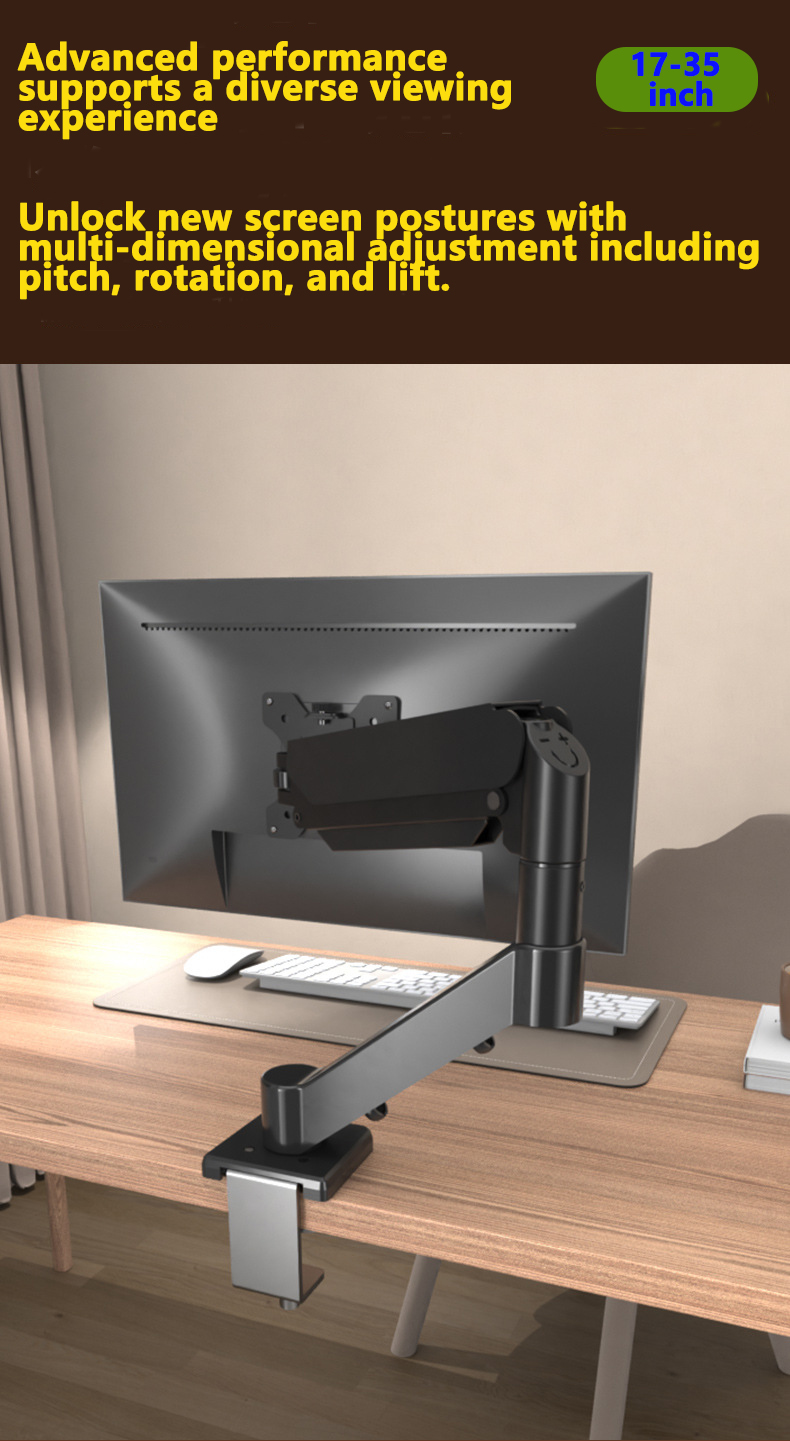 Monitor desktop stand monitor mount with built-in gas spring laptop ...