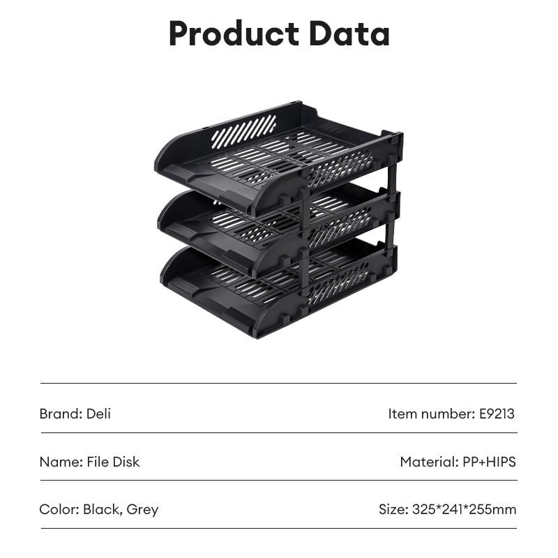 Deli 2-3 Layer A4 Paper File Holder Storage Box Office Stationery ...