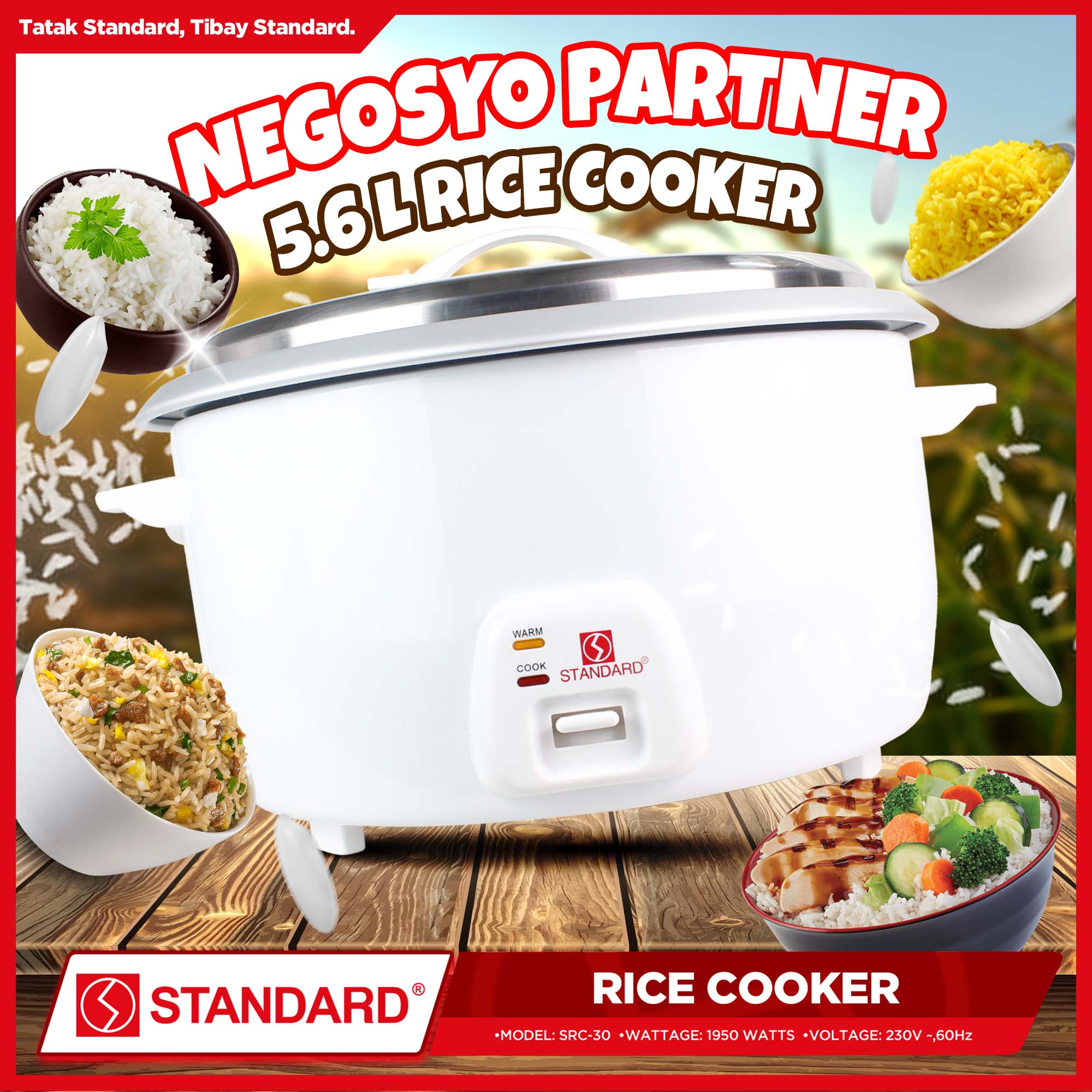 STANDARD SRC 30 Rice Cooker 1950W | Shopee Philippines