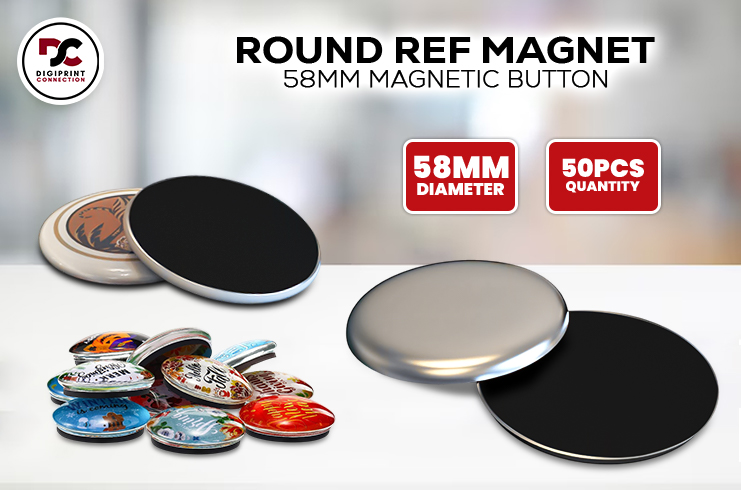 50pcs Round REF Magnet 58mm Circular Magnetic Button DIY Badge Pin ...