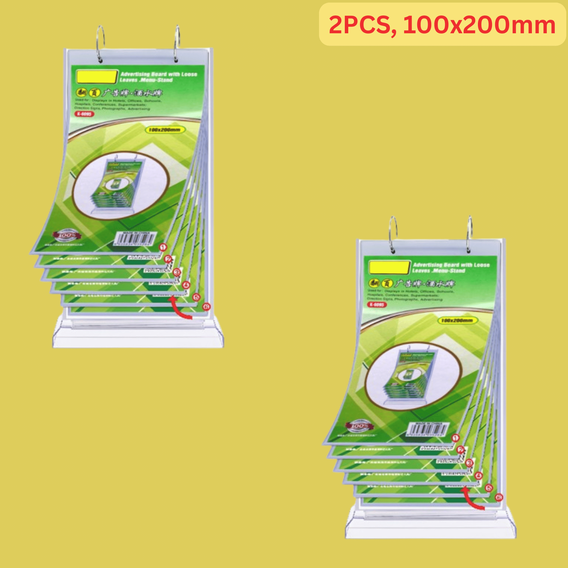 PEIYOU Acrylic loose Leave Menu Stand Ad Display Board A4 A5 A6 Kejea ...