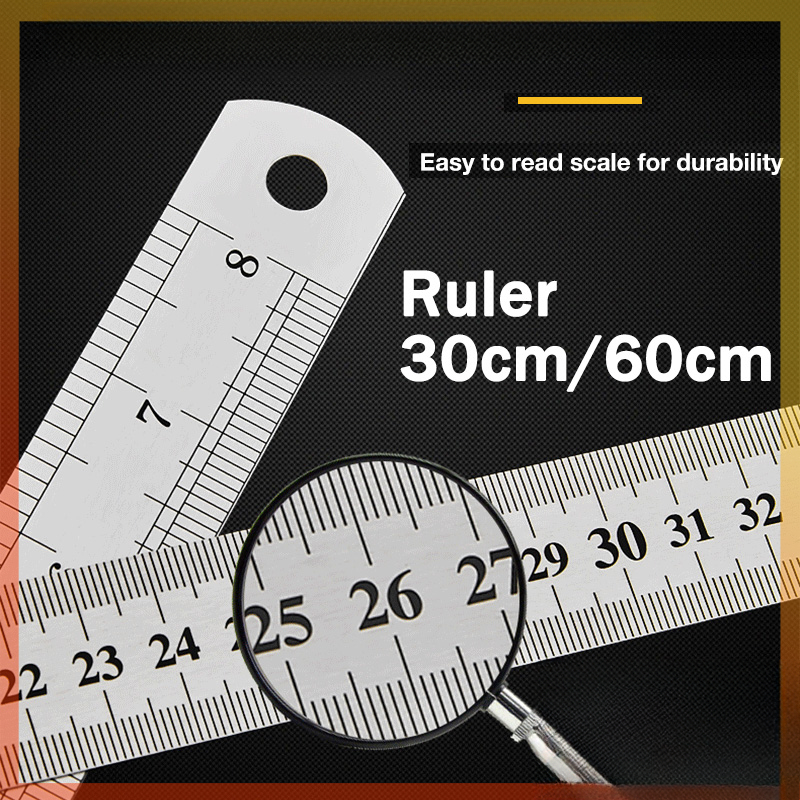 Stainless Steel Measurement Ruler 30–60cm | Shopee Philippines