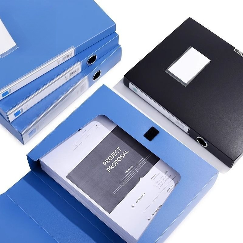 A4/Long File Box Storage Box Foldable Box Paper Organizer File Case ...