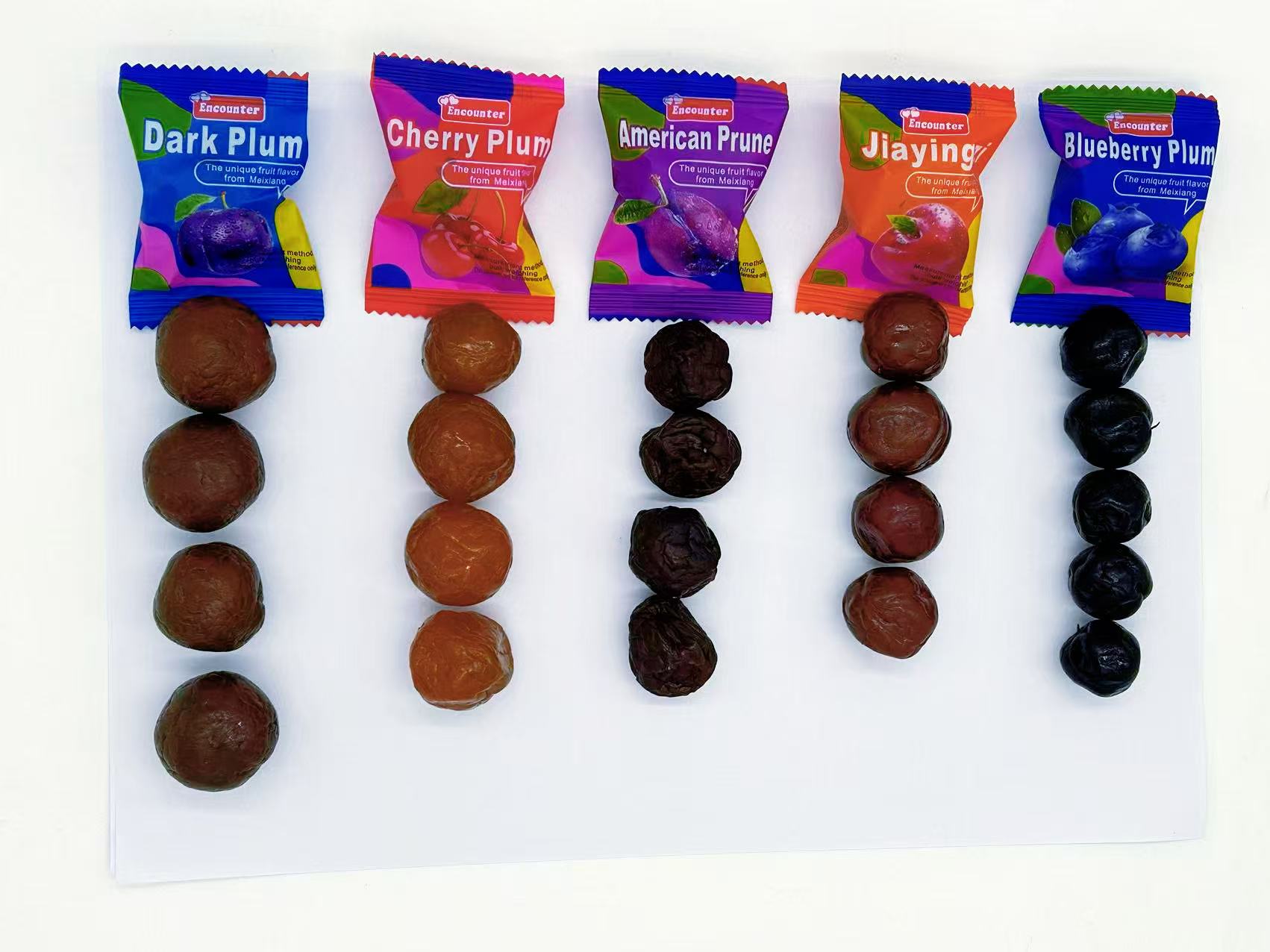 30Pcs Colorful Plum Delicious Dried Prunes Mixed Flavor Plum | Shopee ...