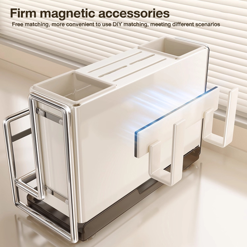 Kitchen knife rack storage rack knife drain storage box Wall-Mounted ...