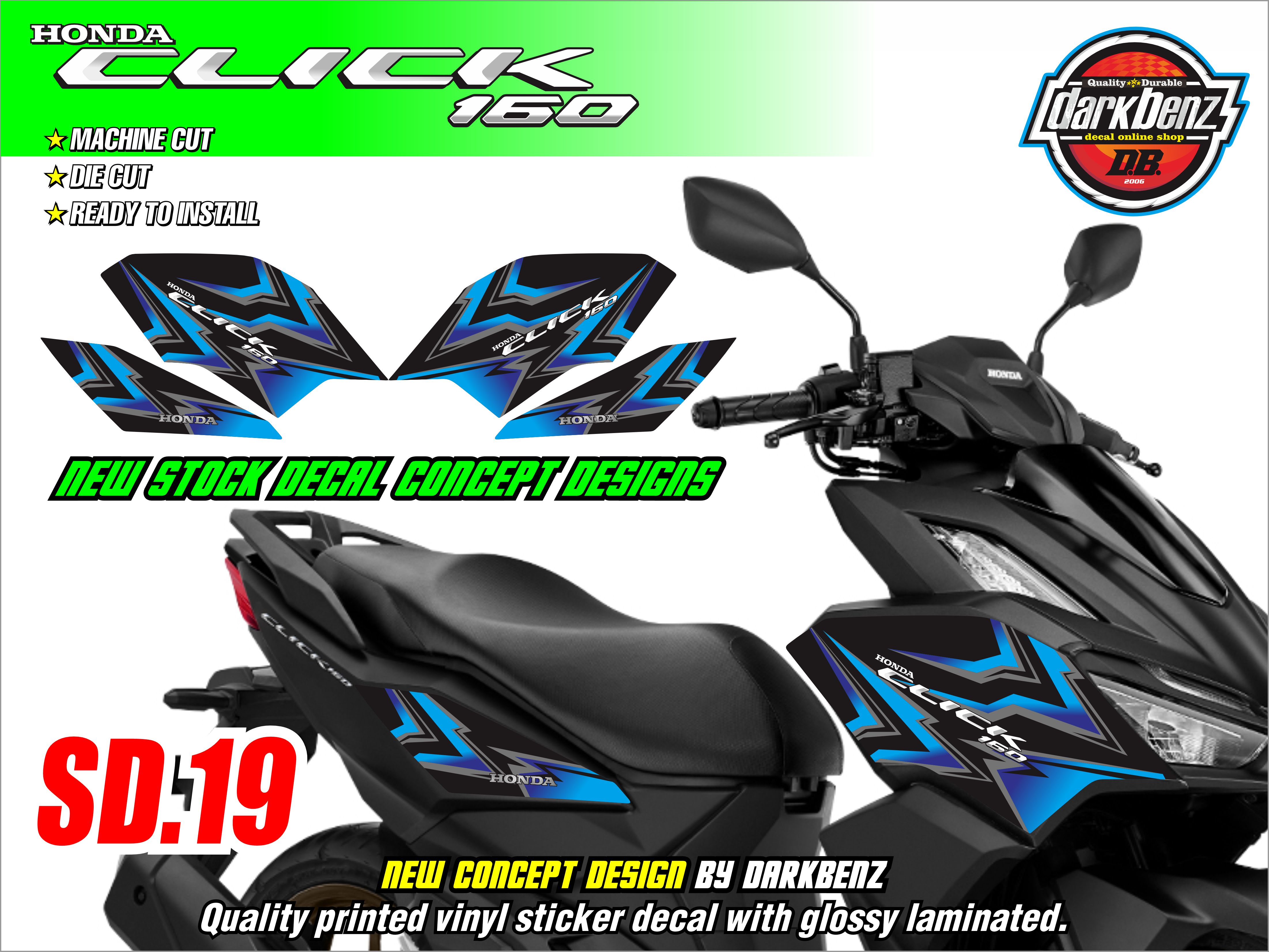 Honda Click 160 V1 New Concept Quality Printed Sticker Decal | custom ...
