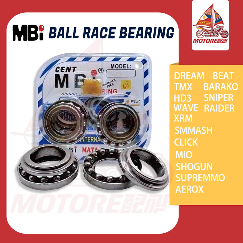 MBI BALL RACE BEARING FOR MOTORCYCLE MIO,BEAT,SNIPER,CLICK125/150,HD3 ...