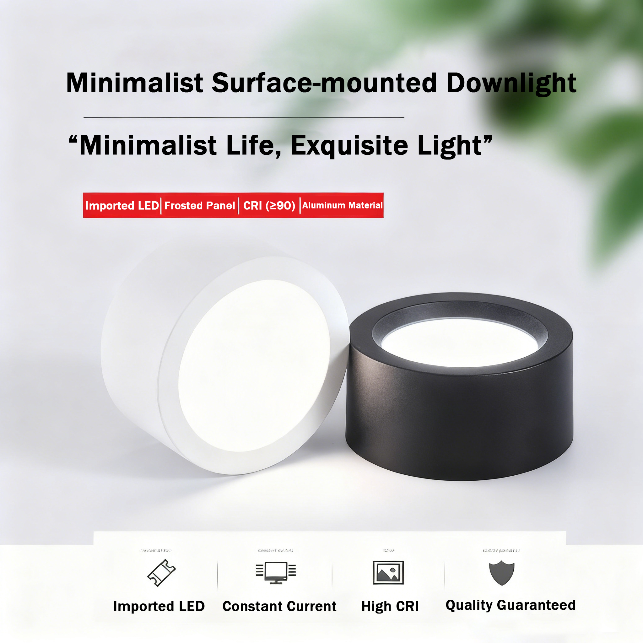 LED ultra-thin surface mounted spot light without openings suitable for ...