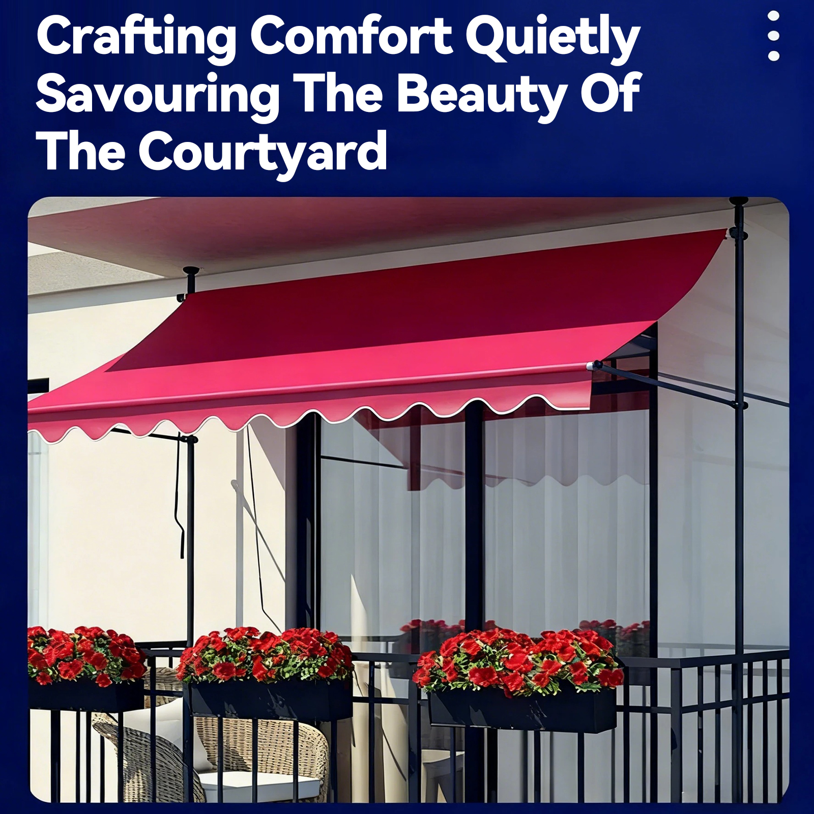 Outdoor Parasol Shade Cloth – Square UV Protection Curtain/Tent Cover – Waterproof & Weatherproof – Polyester – Italy