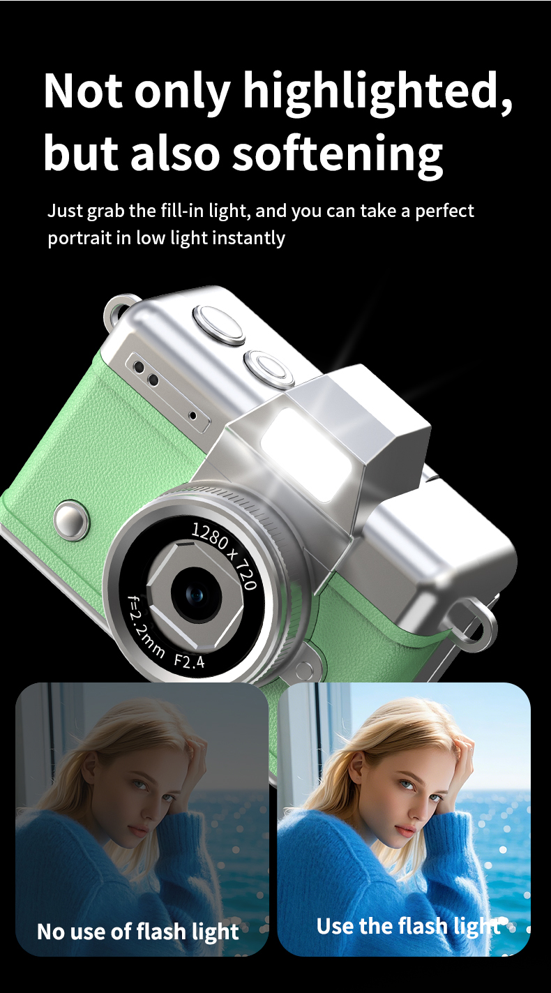 4K Mini Digital Camera Keychain Action Photography Campus Portable ...