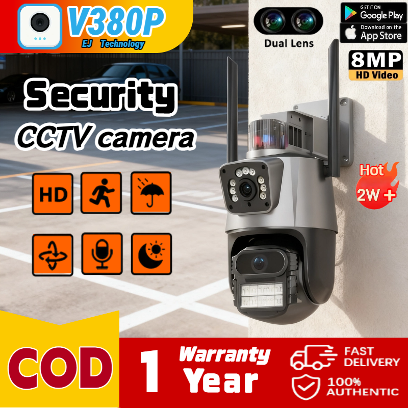 Buy 1 take 1 v380 pro hd 1080p cctv camera dual lens outdoor waterproof ...