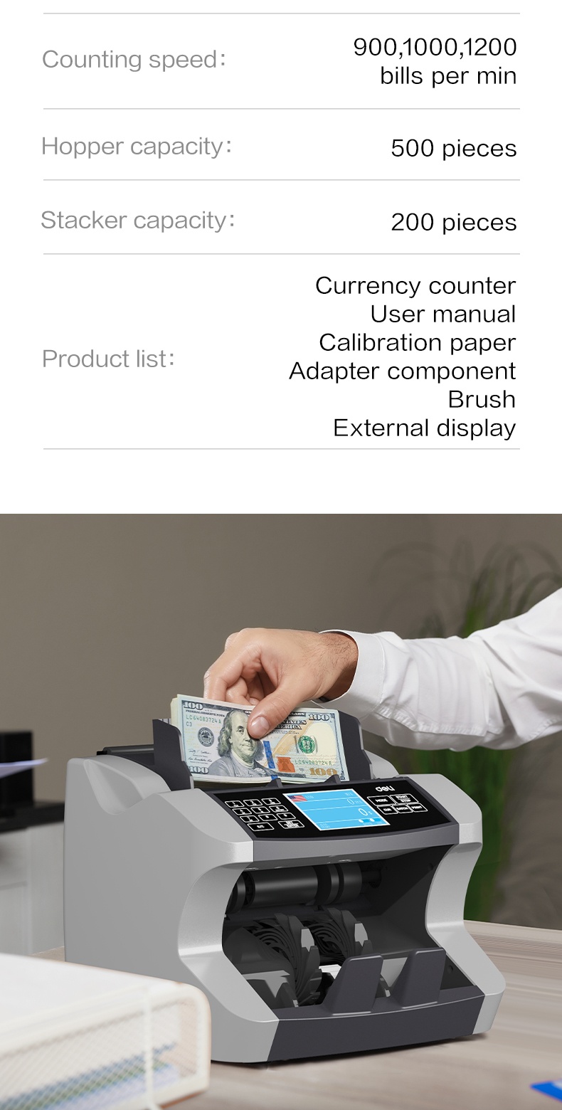Deli Automatic Bill Counting Machine Multi-currency Recognition Money ...