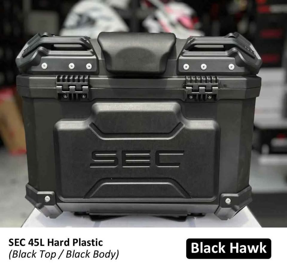 SEC ABS HARD PLASTIC TOP BOX 45 LITERS DUAL LOCK | Shopee Philippines
