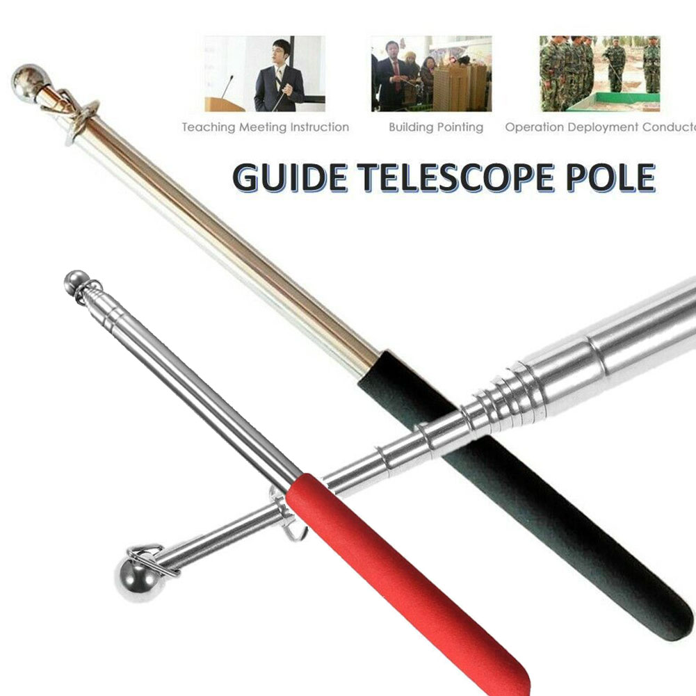 Flag Pole Extendable To 160cm For Tour Guide Stick Teaching Pointer Banner Display With Metal ...