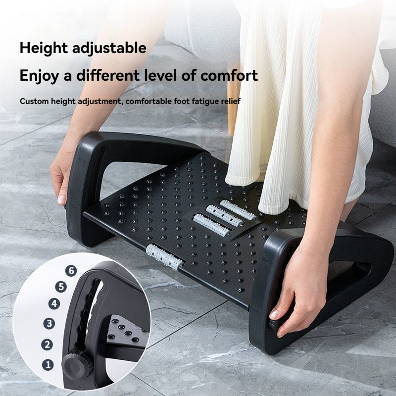 Ergonomic Footrest 2-Level Height Adjustable Angle Office Foot Rest ...