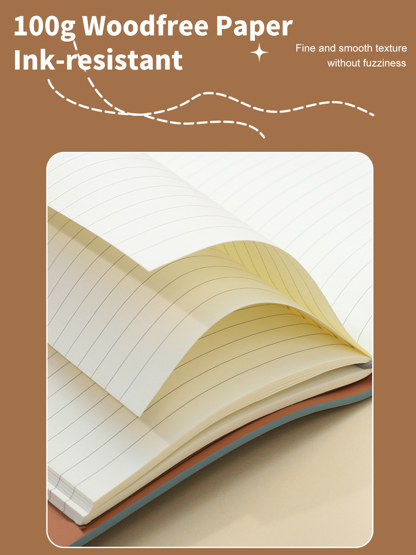 A6 Retro Notebook Kraft Paper Lined Paper Journal for Daily School ...