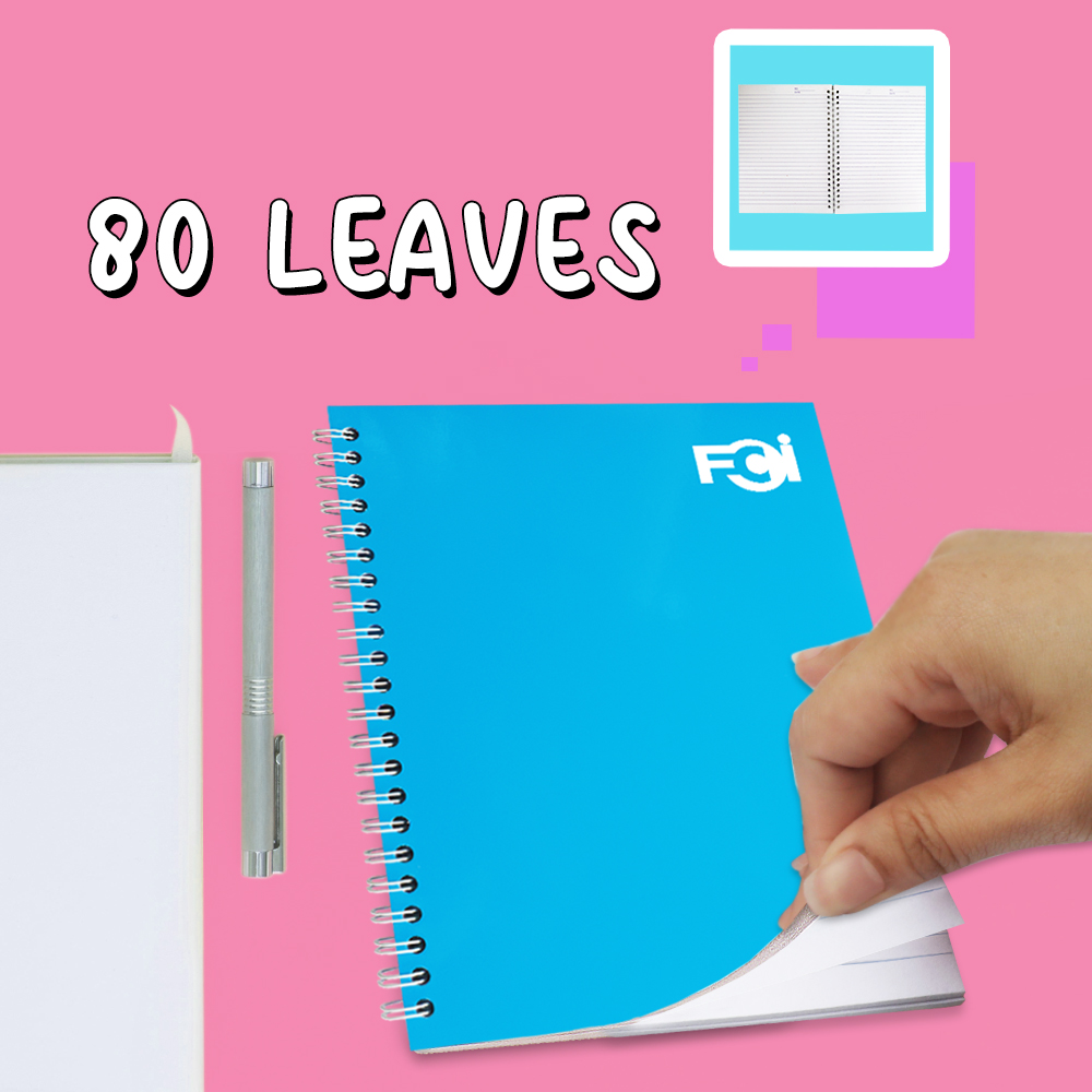 FCI Spiral Notebook Neon Assorted Colors 80 leaves x 10 pcs For ...