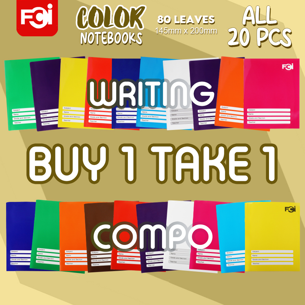 FCI BUY1 TAKE1 COLOR NOTEBOOKS Wrting Composition Notebook New Assorted ...