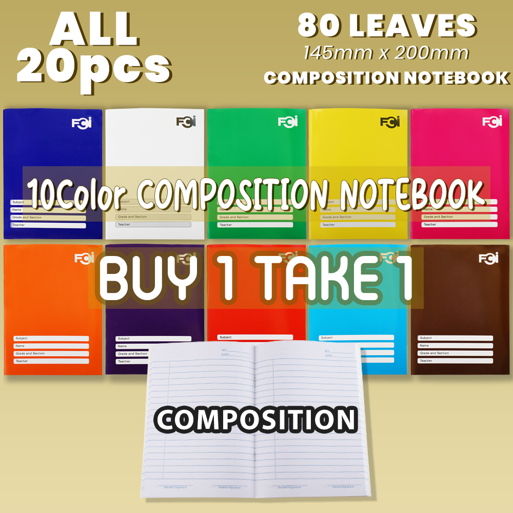 FCI BUY1 TAKE1 COLOR NOTEBOOKS Wrting Composition Notebook New Assorted ...