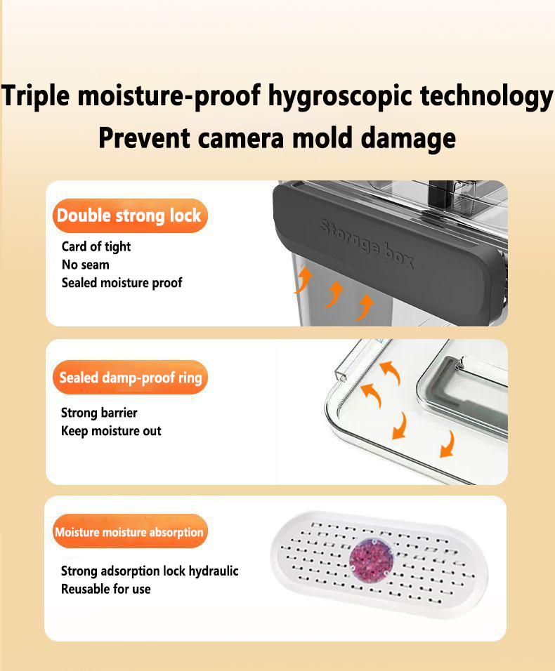 camera dry box Digital hygrometer Moisture-proof Box Mildew-proof ...