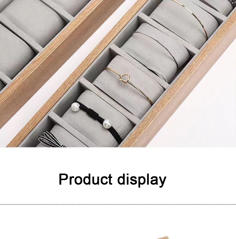 Watch Table Walnut wood pattern watch display tray with 24 compartments ...