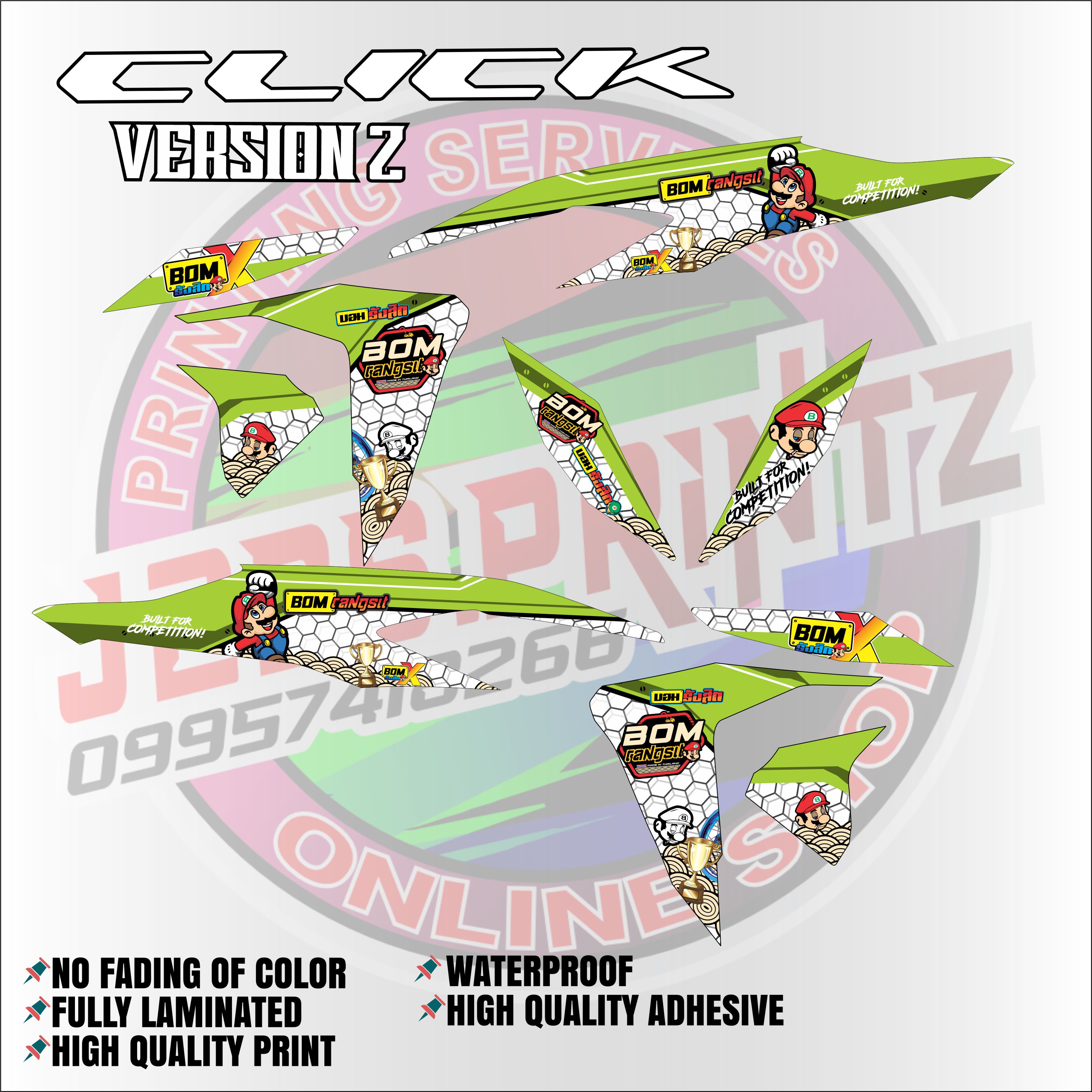 DECALS STICKER FOR HONDA CLICK 125 / 150 – BOM XRANGSIT INSPIRED CLICK ...