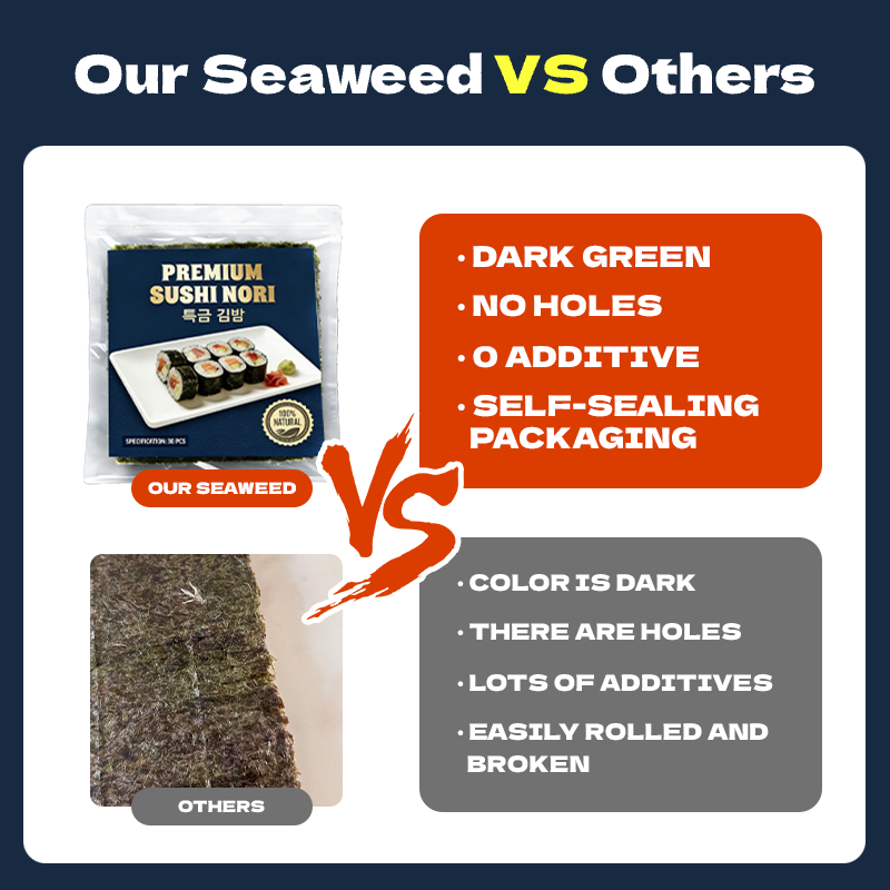 Nori Seaweed Sheet Buy 1 Take 1 Seaweed Wrapper Less salt Big Seaweed ...