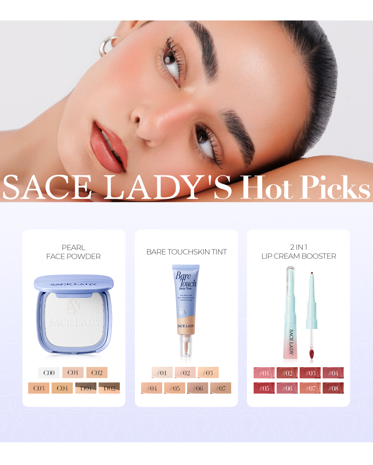 【BUY 1 TAKE1】SACE LADY Matte Face Powder Oil Control Lasting Waterproof ...