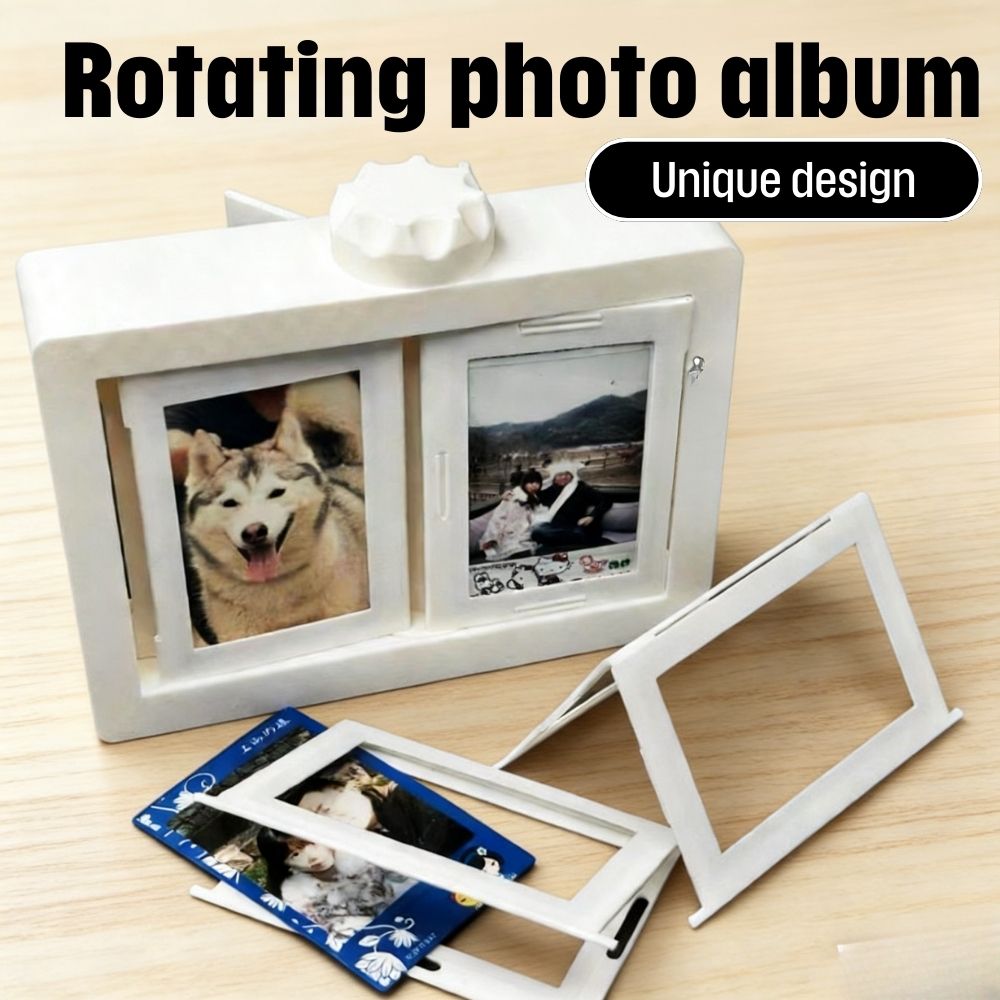Rotating Flip Photo Album Stand - 3D Printed Polaroid Frame, Qixi Gift ...
