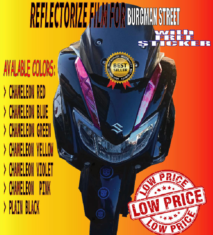 BURGMAN STREET 125/BURGMAN EX 125 STREET KILAY TINT W/ FREE KALMOT ...