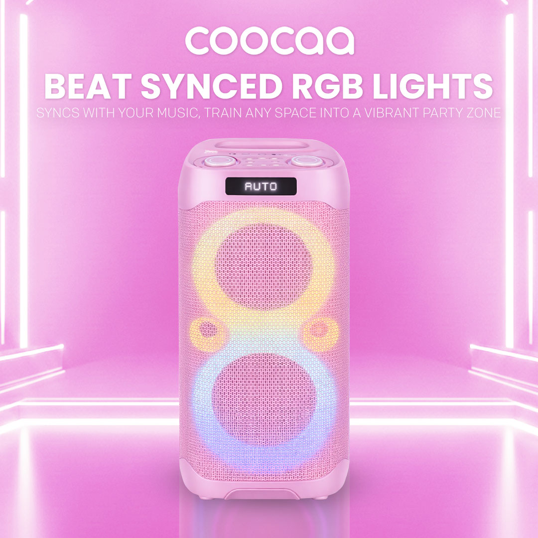 【NEW】Coocaa CoolBox Portable Party Speaker, LED Display RGB Lights, and ...