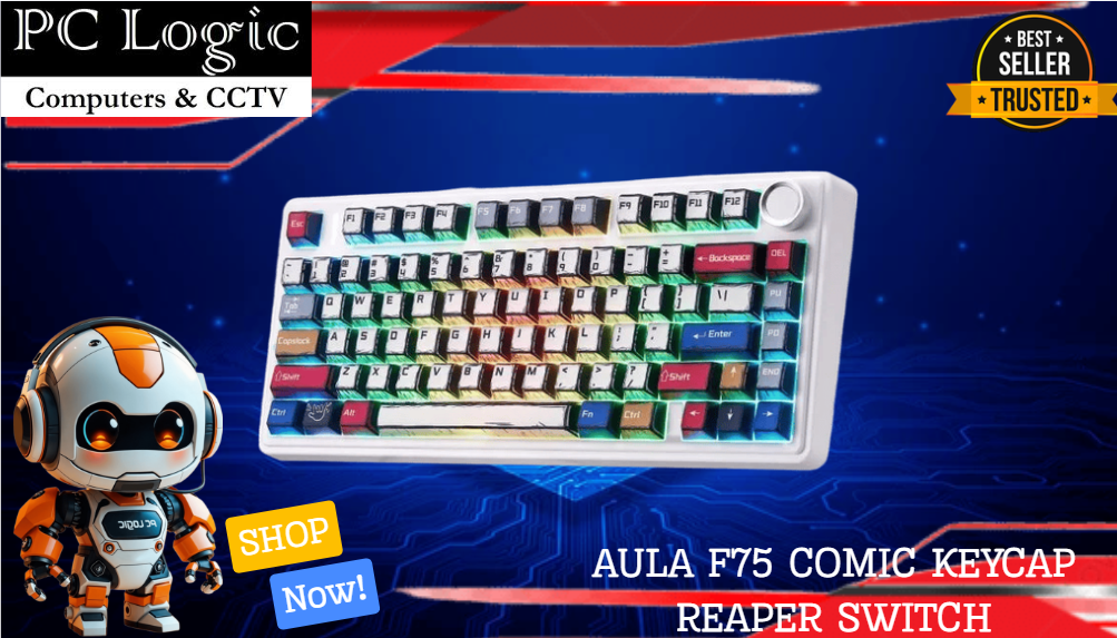 PC LOGIC | AULA F75 COMIC KEYCAP REAPER SWITCH 75%MECHANICAL GAMING ...