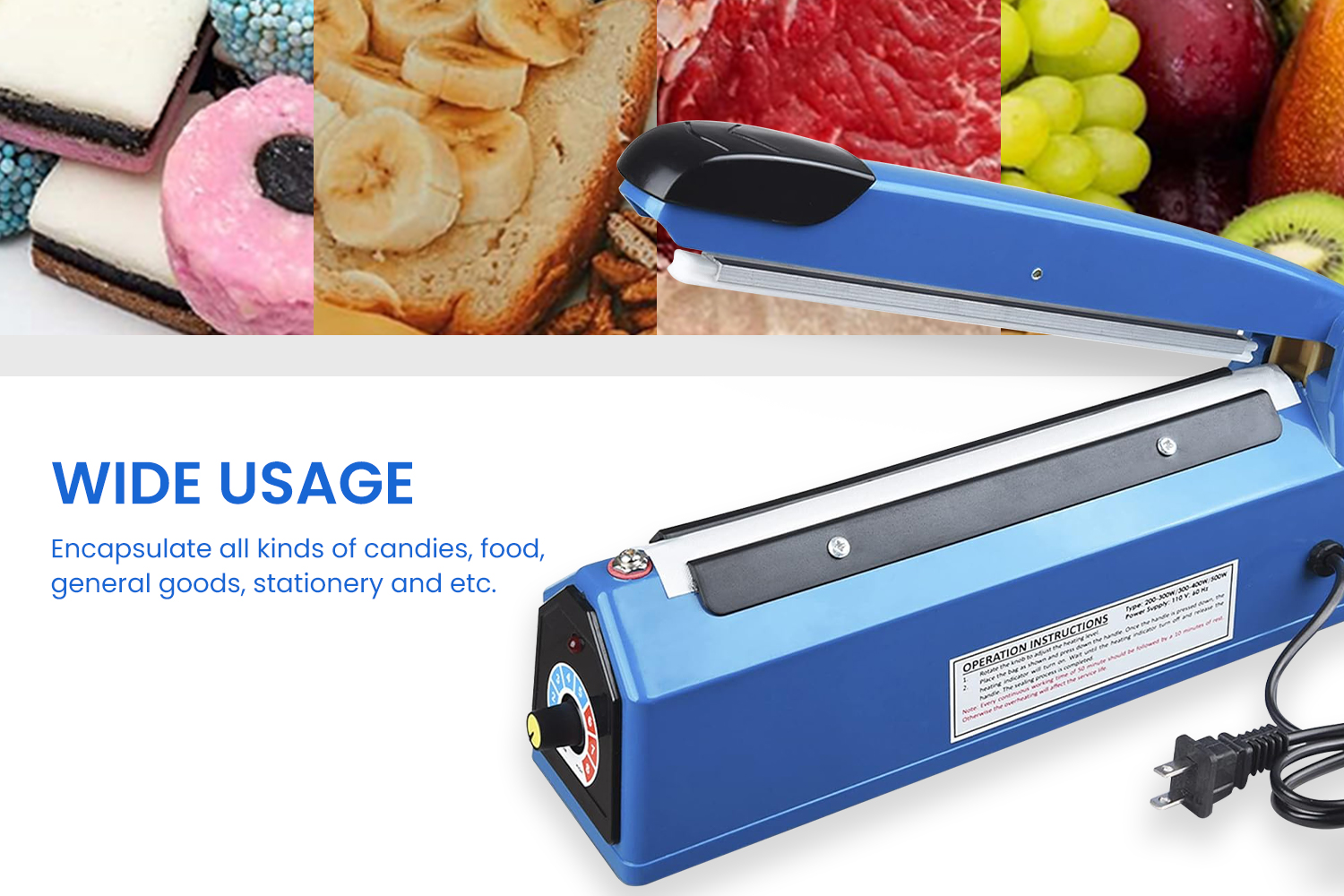 Impulse Heat Sealer Machine for Plastic Packaging Vacuum Sealer Machine ...