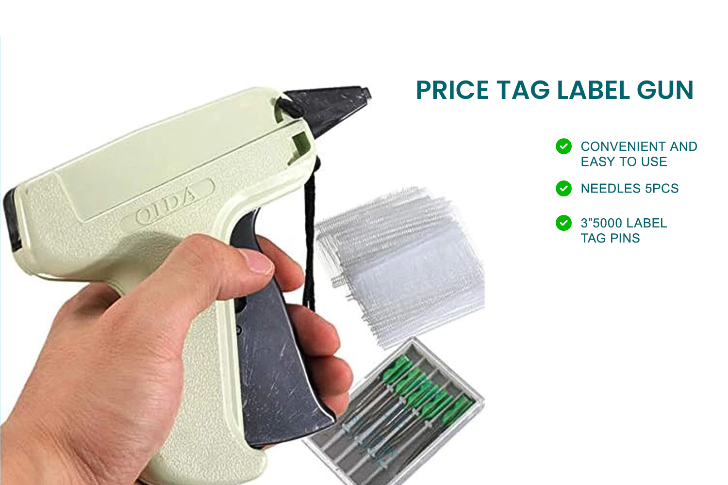 Label Tagging Gun | 5000 Tag Pins & 5 Needles for Tag Gun | Clothing ...