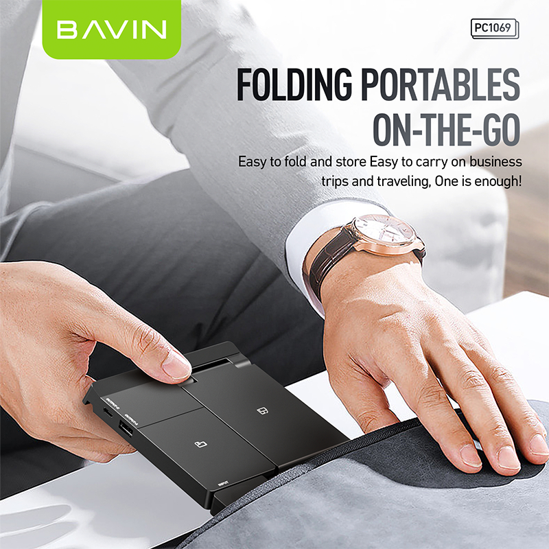 BAVIN PC1069 Portable Multi-functional 6-in-1 Wireless Docking Charger ...