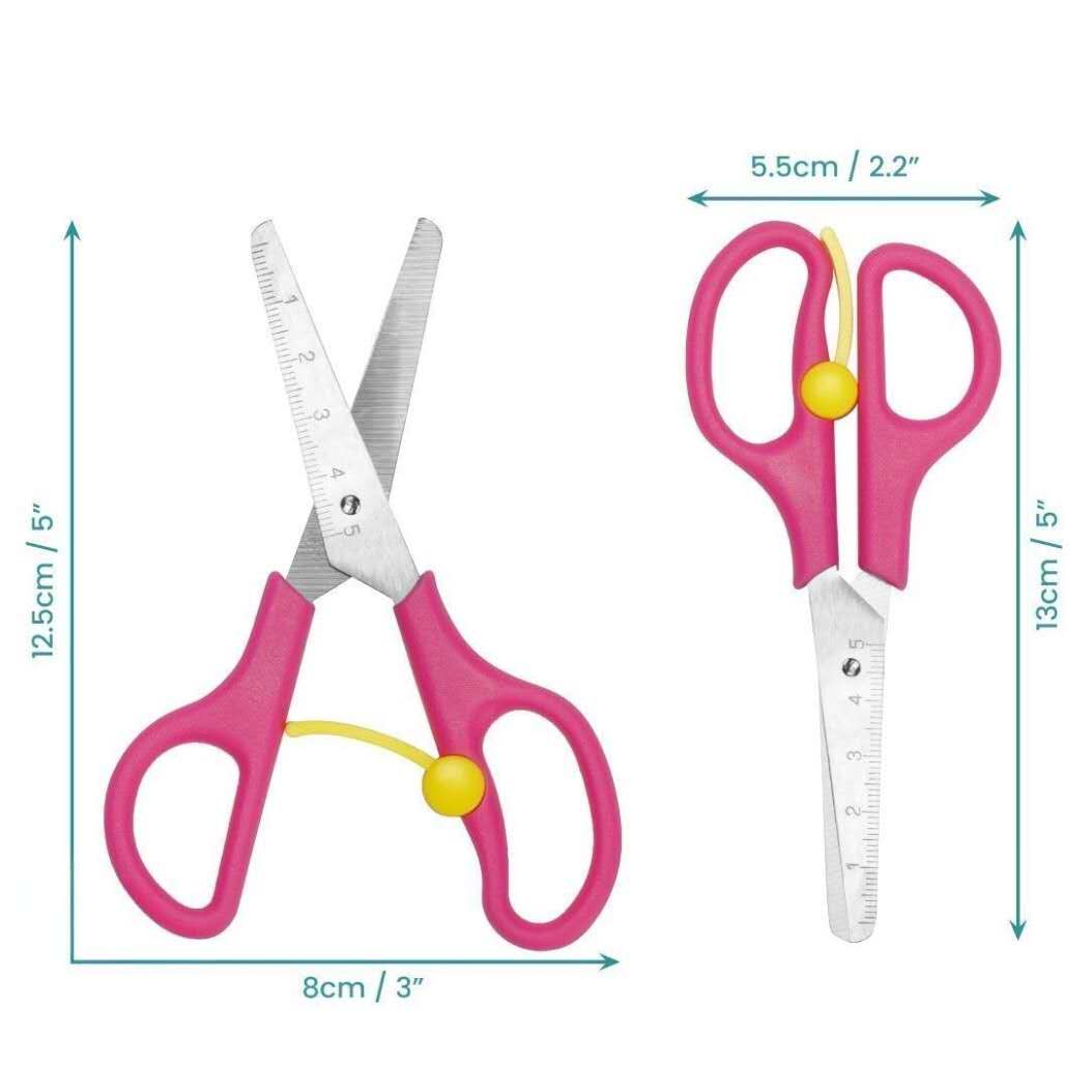 12pcs/24pcs SCISSORS CUT SAFETY PAPER stationary school supplies ...