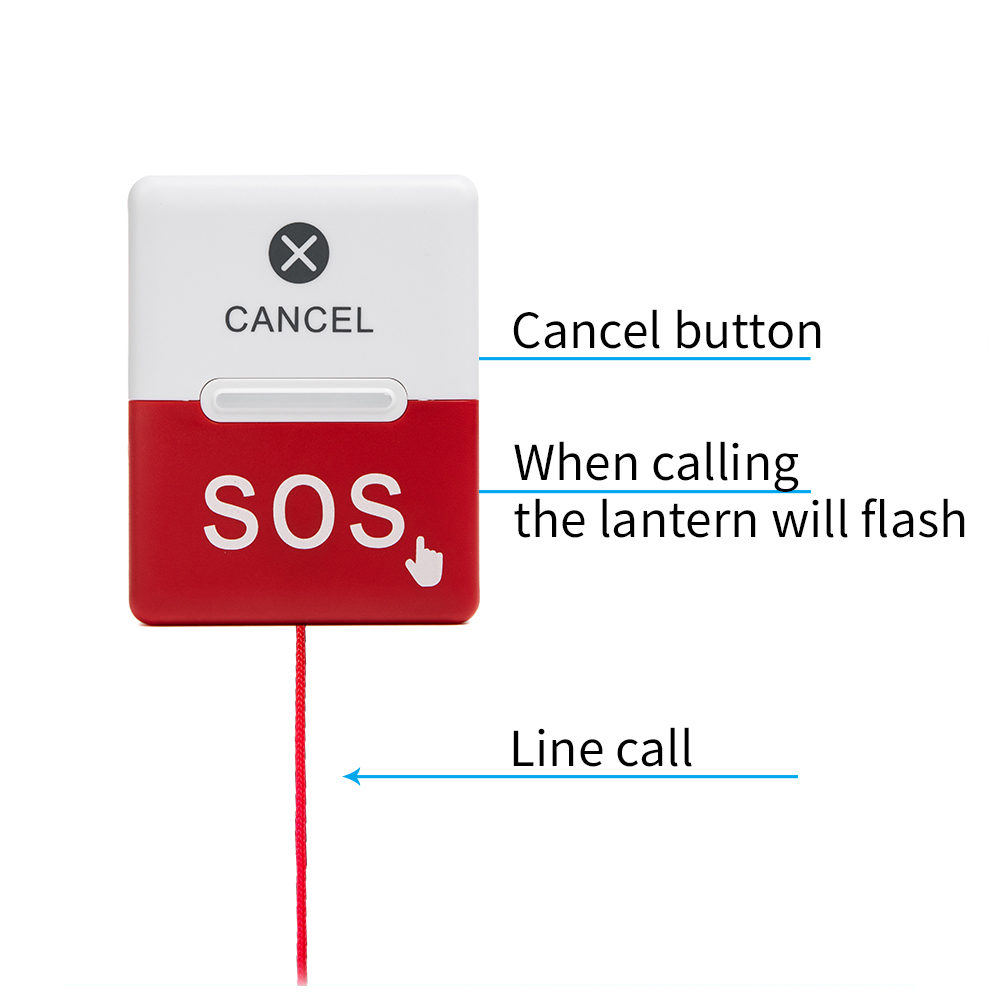 Bathroom Emergency Pull Cord for Elderly SOS Life Alert with Nurse Call ...